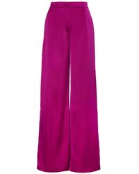 BLUZAT - Fuchsia Straight Trousers - Lyst