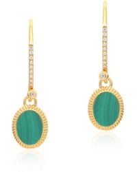 Preeti Sandhu - Ara Woven Malachite Drop Earrings - Lyst