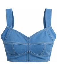 Ofuure - Light Denim Serena Crop Top - Lyst