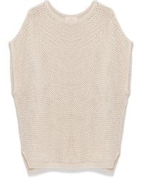 Peraluna - Neutrals Fiona Openwork Knit Tunic - Lyst