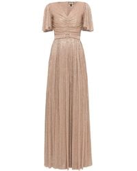 Nissa - Neutrals Sequin-Applique Maxi Dress - Lyst