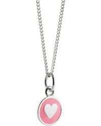 Lime Tree Design - Powder Enamel Heart Necklace - Lyst