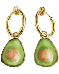 POPORCELAIN - Mini Porcelain Avocado Clip On Earrings - Lyst