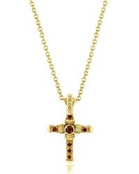 Unaloe - Vermeil Mystic Cross Necklace With Ruby – Engraved Symbolic Pendant With Seven Gemstones, Gothic Fine Jewellery For - Lyst