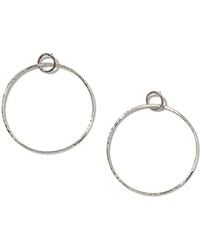 Jaredjamin - Ellen Textured Hoop Post Earrings - Lyst