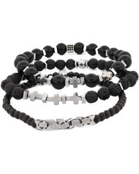 Ebru Jewelry - Gemstone & Hematite Power Trio Bracelet Set - Lyst