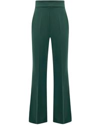 Tia Dorraine - Emerald Dream Flared High-waist Trousers - Lyst
