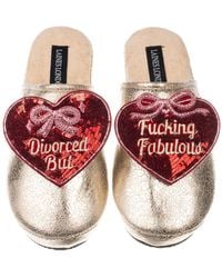 Laines London - Softie Slippers With Divorced But Fucking Fabulous Brooches - Lyst