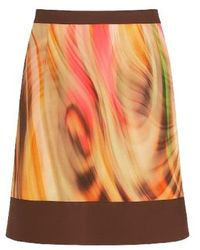 Conquista - A Line Animal Print Skirt - Lyst