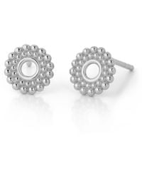 Nellou Jewellery - Beaded Halo Earrings Sterling - Lyst