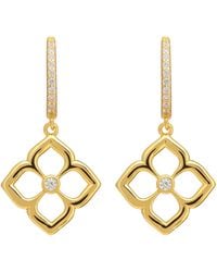 LÁTELITA London - Open Pointed Clover Flower Drop Earrings - Lyst