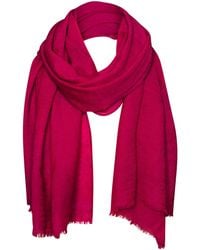 Alie Street London - Aurielle Silk Wool Scarf Deep Fuchsia - Lyst