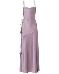 Lita Couture - Floor Lenght Satin Dress - Lyst