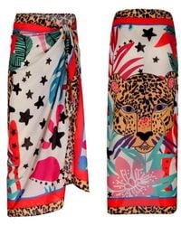 LOVEIST STORE - Safi Tiger Print Design Sarong Pareo - Lyst