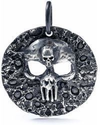 German Kabirski - Morbidus Gritty Sterling Round Pendant With Skull Emblem - Lyst