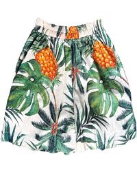 L2R THE LABEL - Leaves & Pineapple Print Linen Boxer Shorts - Lyst