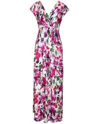 Alie Street London - Sophia Maxi Dress In Fuchsia Floral Print - Lyst