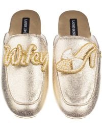 Laines London - Classic Mules With Wifey & Wedding Heel Brooches - Lyst
