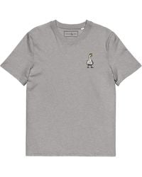 Anchor and Crew - Heather Dapper Duck Actual Life Organic Cotton Embroidered T-Shirt - Lyst