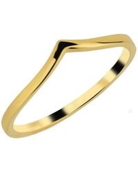 Spero London - Sterling Plain Polished Wishbone V Ring - Lyst
