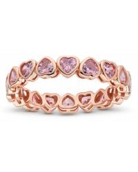 Kylie Harper - Bezel-Set Heart Eternity Band Ring - Lyst