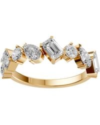 Aya Fine Jewelry - Mixed Shape Lab Diamond Stacking Ring - Lyst