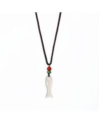 Ormiro - Moon River Chalcedony & Agate Fish Necklace - Lyst