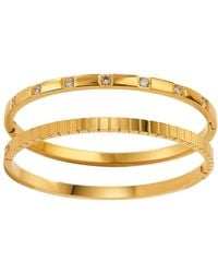Mg Jewelry - Stone Meets Square Bangles - Lyst