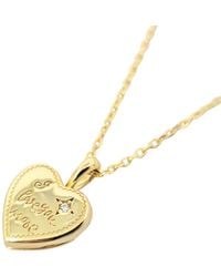 Harfi - I Love You More Heart Charm Plated Locket Necklace - Lyst