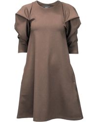 Nola - Lily Mini Dress Taupe - Lyst