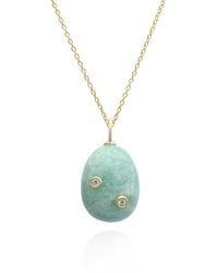 Hye Jane Jewelry - Small Pietra Aquamarine Necklace - Lyst