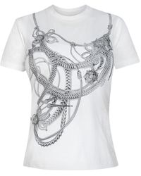 Cliché Reborn - Oversized Print T-shirt Silver Chains - Lyst