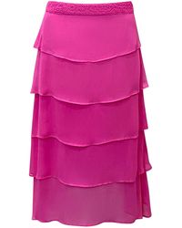 Why Mary - Hot Layered Midi Skirt - Lyst