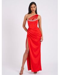 fatima burgundy crystal sleeveless corset maxi dress Miss Circle Women Fatima Green Crystal Sleeveless Corset Mermaid Maxi Dress