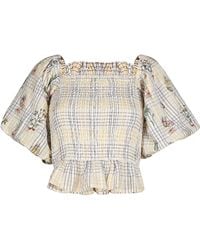 Em & Shi - Healing Herbs Smocking Top - Lyst