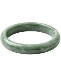 seree - Tennis Opaque Off White Green Jade Bangle - Lyst