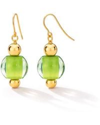 Gold & Honey - Bead Drop Earrings - Lyst