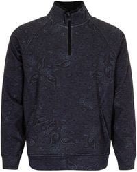 lords of harlech - Craig Montgat Paisley Quarter-Zip Sweater - Lyst