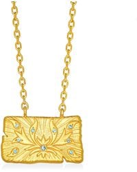 Myrto Katramadou Jewellery - Lotus Necklace-Plated -Sky - Lyst