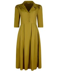 NUMBAT - Constance Cotton Coat Collar Midi Dress – - Lyst