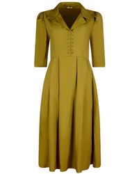 NUMBAT - Constance Cotton Coat Collar Midi Dress – - Lyst