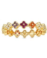 Kylie Harper - Petite Multi-Color Clover Eternity Band Ring - Lyst