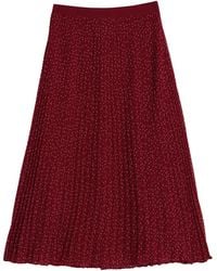 Louche - Riley Raindrop Pleated Midi Skirt - Lyst