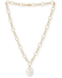 Pearls of the Orient Online - Decus Keishi Pearl Drop Necklace On Chunky Chain - Lyst