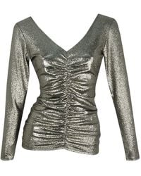 Me & Thee - Mother Tongue Metallic Long Sleeve Top - Lyst
