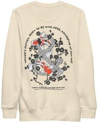 Anchor and Crew - Neutrals Bone Koi Fish Another Good Day Cotton Blend Sweatshirt - Lyst