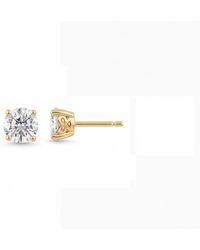 Diamonbliss - 4.5Mm Round Cut Solitaire Stud Earrings - Lyst