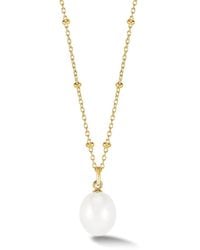 Dower & Hall - Adjustable Timeless Oval Freshwater Pearl Pendant - Lyst