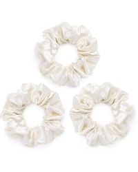Silk Works - Ivory Large Scrunchies - Lyst