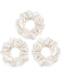 Silk Works - Ivory Large Scrunchies - Lyst